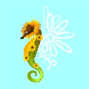 Yellow Flowerwing Seahorse